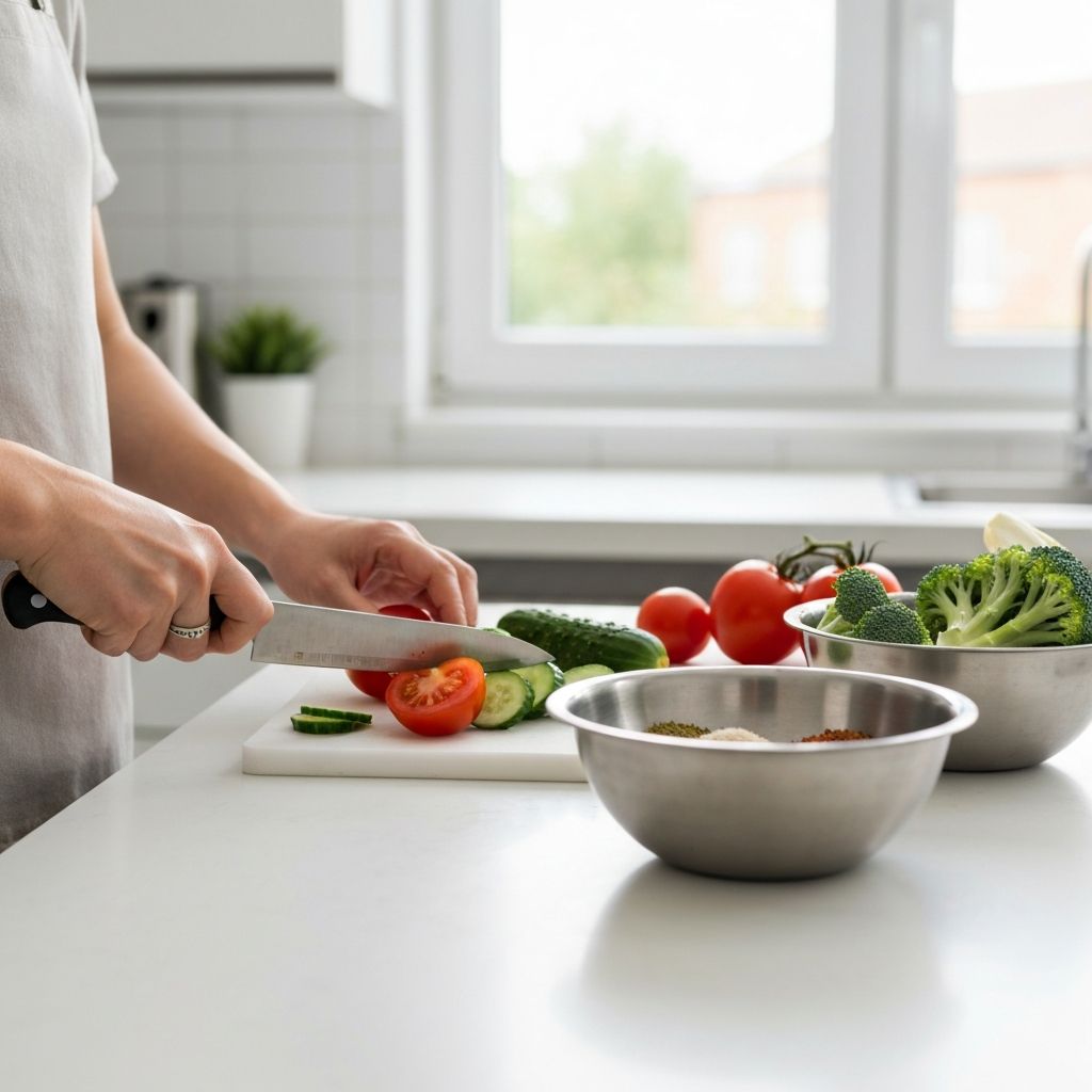 Preparing healthy meal